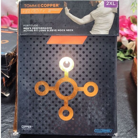 NWT Tommie Copper Mens Performance Active Fit Long Sleeve Mock Neck - Picture 7 of 9